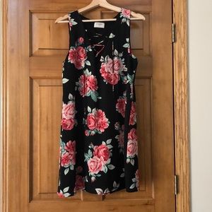 Black floral dress